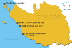 Carte des pêches Vendée - Parenthèse Océan Voyages